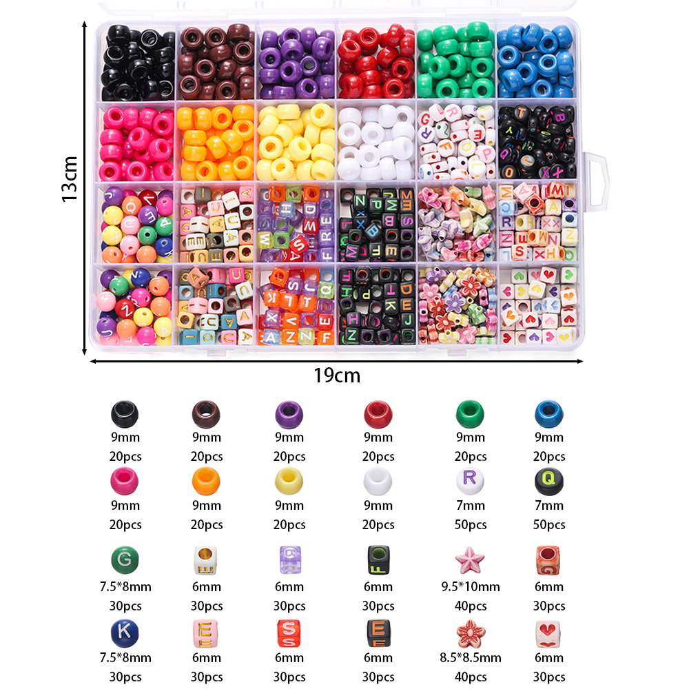 1 Box Colorful Acrylic Pony Be - Jewelry Making Diy Kit recension och pris