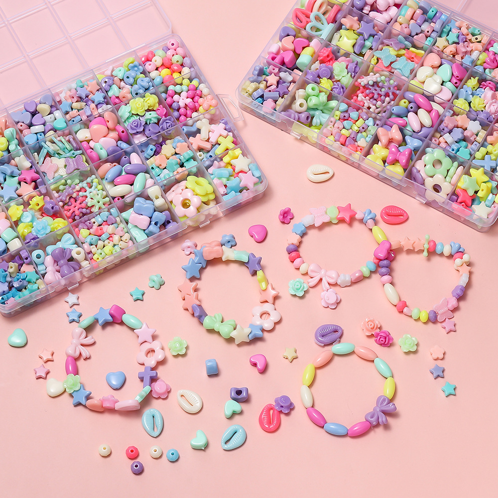 1 Box Colorful Acrylic Pony Be - Jewelry Making Diy Kit recension och pris