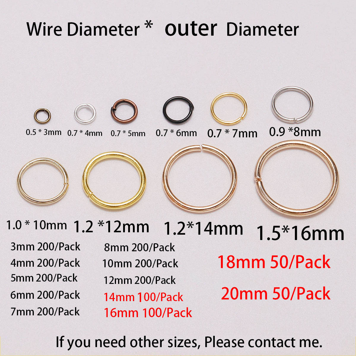 50/100/200pcs 3-20 mm Multi Si - Jewelry Making Supplies Wholesale recension och pris