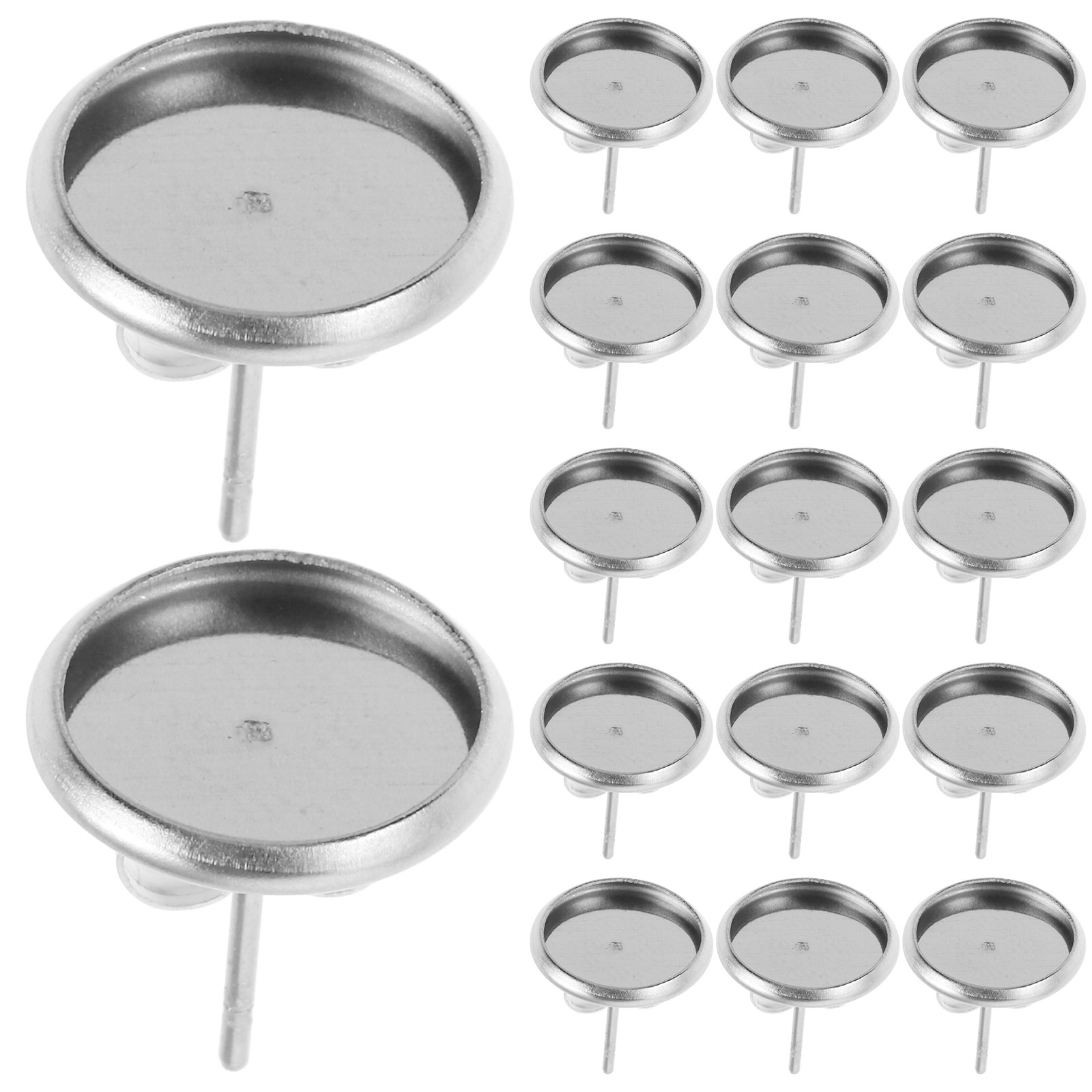 20Pcs Metal Blank Earring Stud - Jewelry Making Gemstones recension och pris