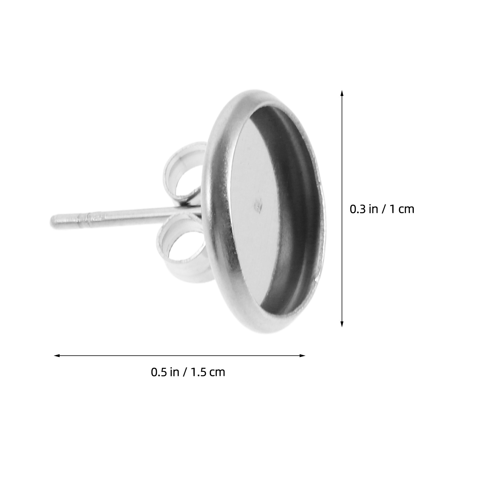 20Pcs Metal Blank Earring Stud - Jewelry Making Gemstones recension och pris